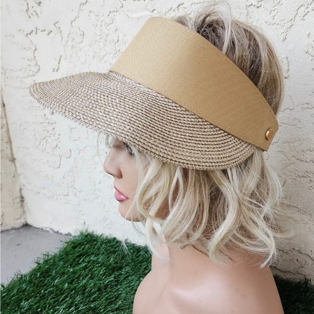 Eric Javits Champ Woven Visor Gold/Sand